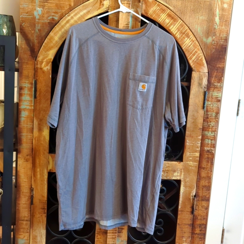 Carhartt Men's Force Relaxed Fit Midweight Short-Sleeve T-Shirt. 2XLT. Gray.